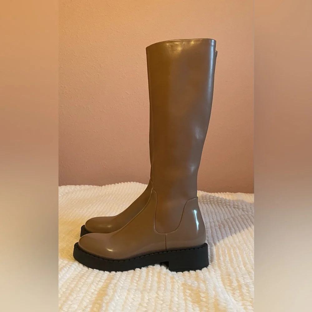 Jeffrey Campbell | Lennard Knee High Boots | Women's Tan Knee-High Boots | NWOB
